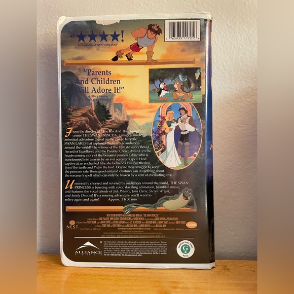 🦢 Vintage The Swan Princess 1995 John Cleese Jack Palance Sandy Duncan VHS 🦢 - Picture 3 of 5